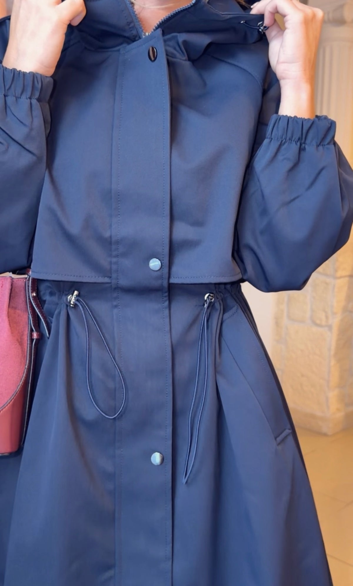 Trench long à capuche