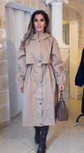Trench long à capuche