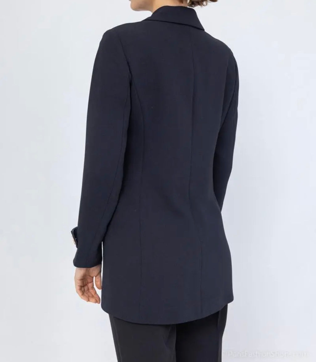 Ensemble tailleur noir femme - vue de dos