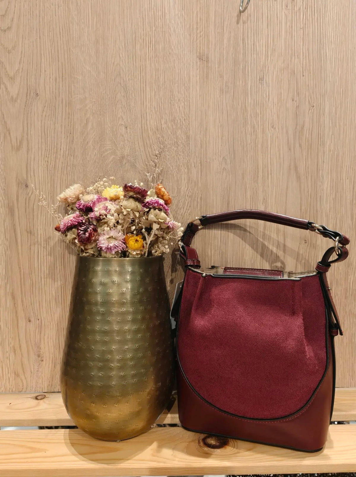 Sac NOVA bordeaux avec poignée et bandoulière