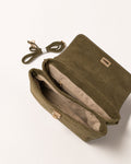 Sac Signature Sabria kaki intérieur et bandoulière