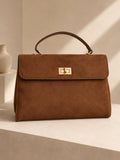 Sac Signature Sabria marron vue de face